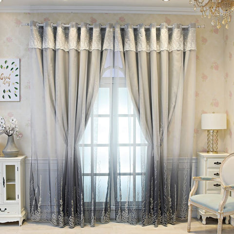 Decoración europea personalizada, juego de cortinas opacas y con forro para sala de estar y dormitorio 