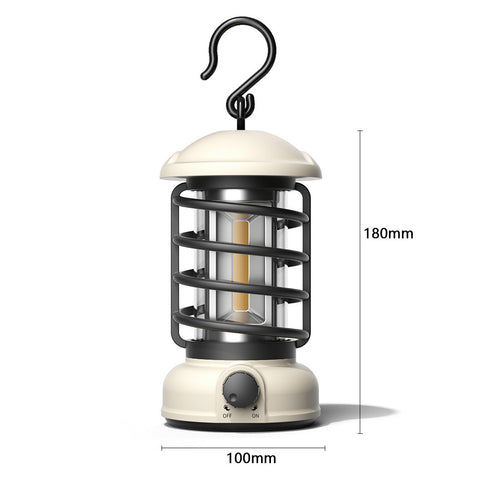 Outdoor Camping Lantern COB Portable Tent Light Retro Barn Lantern