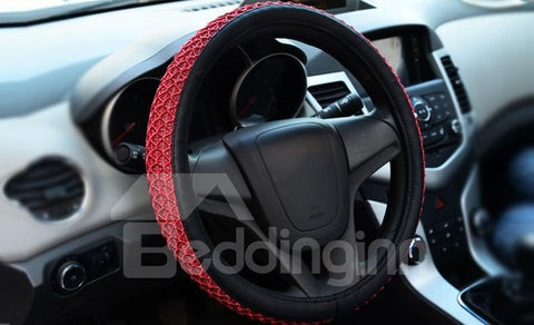 Cubierta de volante de color sólido con patrón de red gruesa de alta calidad