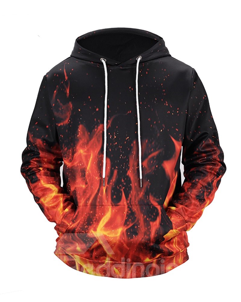 Pullover Lose Modell Casual Style Kängurutasche Workout 3D Painted Hoodie