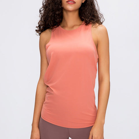 Camisetas sin mangas para mujer con espalda abierta y ajuste holgado, sin espalda, manga corta, para yoga, gimnasio, ejercicio