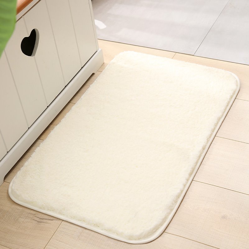 Modern Style Pure Color Absorbent Floor Mat Ultra-soft Bathroom Kitchen Rug Fine Fiber