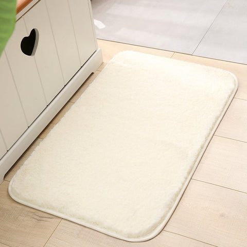 Modern Style Pure Color Absorbent Floor Mat Ultra-soft Bathroom Kitchen Rug Fine Fiber