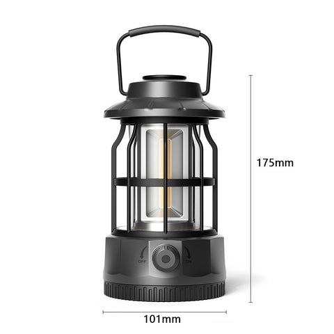 Outdoor Camping Lantern COB Portable Tent Light Retro Barn Lantern