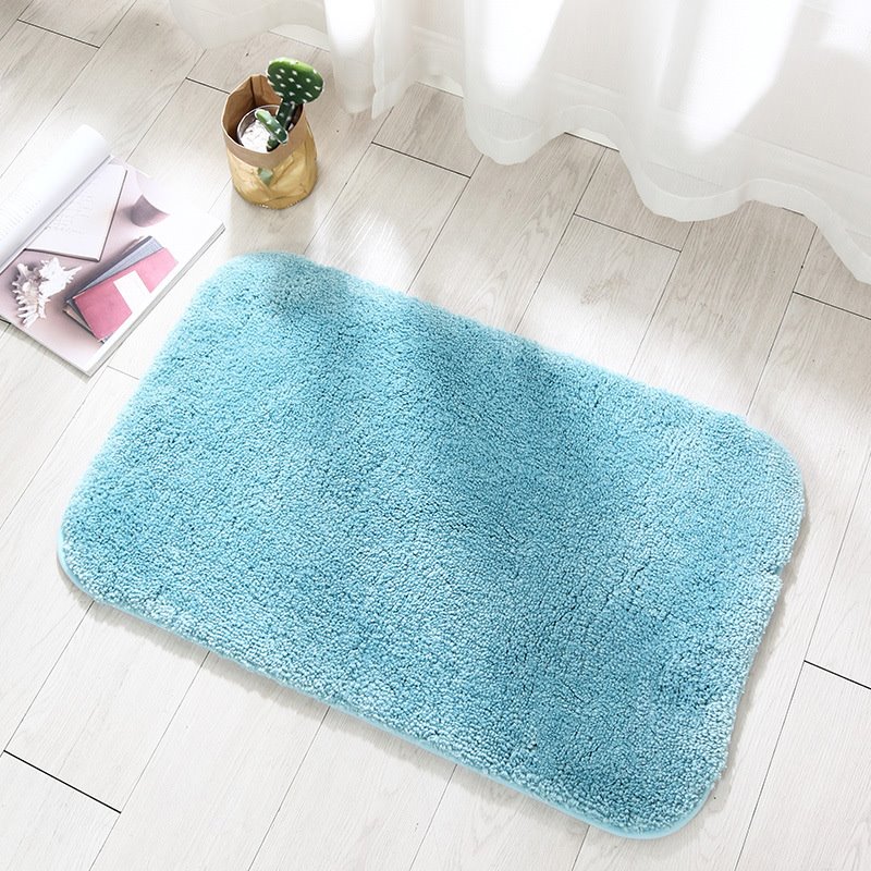 Modern Style Pure Color Absorbent Floor Mat Ultra-soft Bathroom Kitchen Rug Fine Fiber