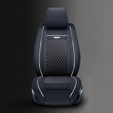 1PCS Leather Material Simple Comfortable And Wear Resistant Classic Excellent  Business Style Front Single-seat Universal Car Seat Cover