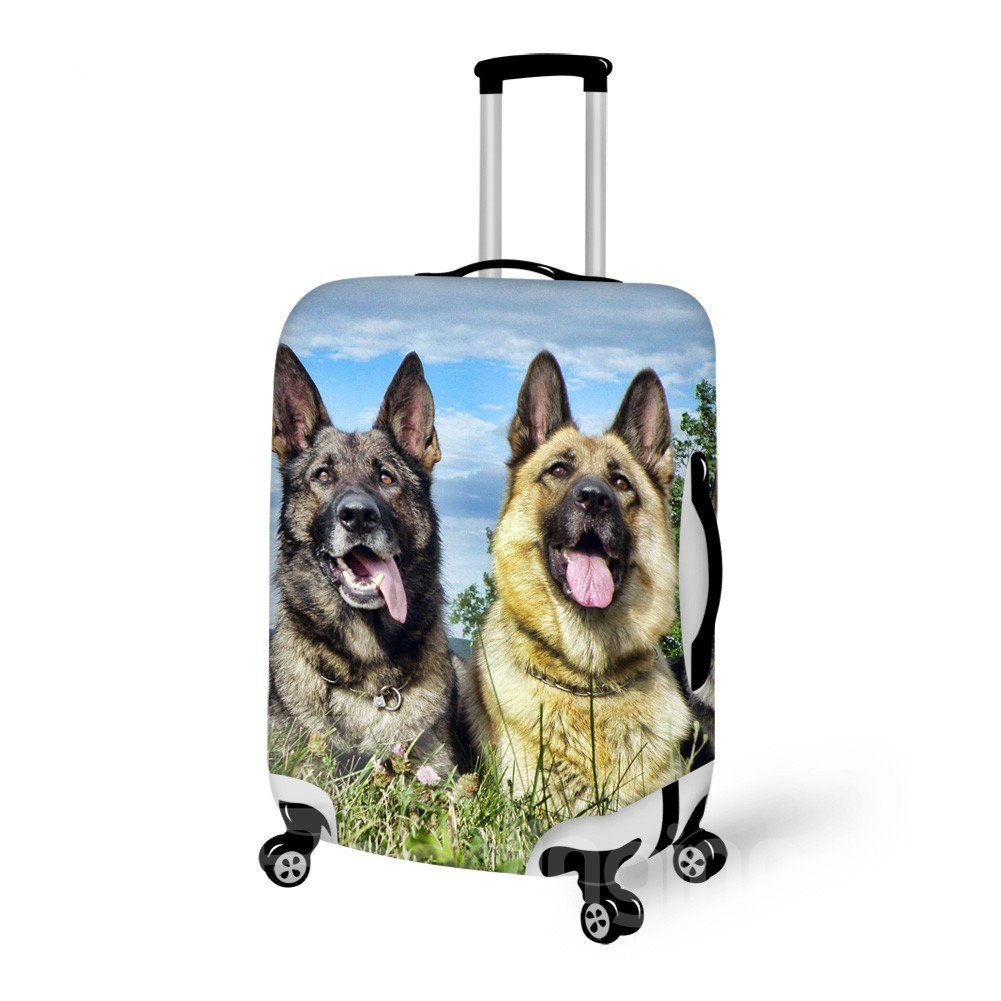 Cubierta de equipaje pintada 3D con patrón de perro popular