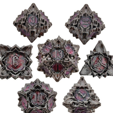 Metal Lotus Polyhedron Dice