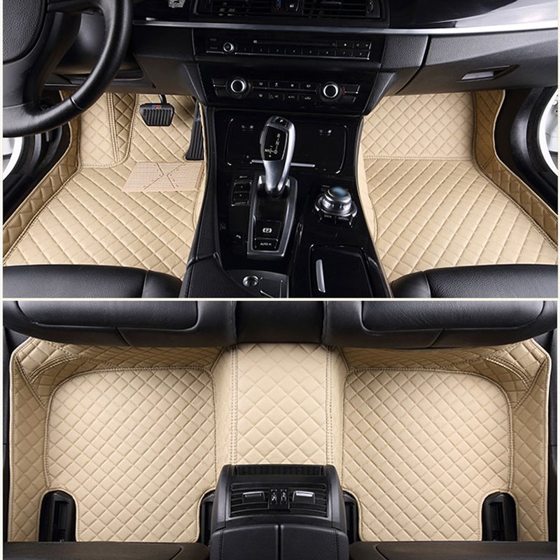 Top-notch Custom-Made Grid Line Design Onefold Color Custom Fit Car Floor Mats