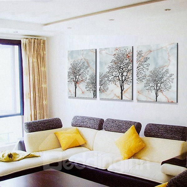 16×24in×3 Panels Trees Printed Hanging Canvas Waterproof and Eco-friendly Framed Prints