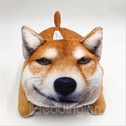 Creative Car Plush Dogs Tissue Boxes