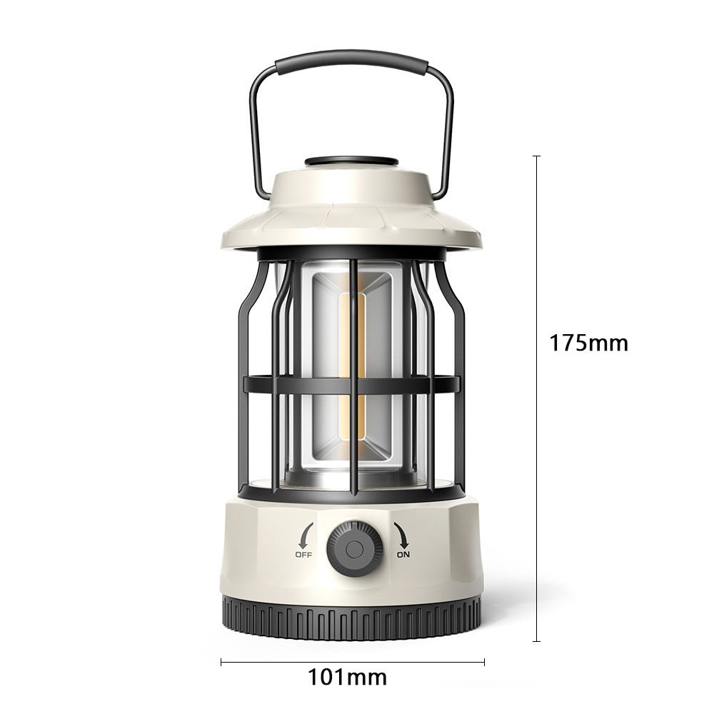 Outdoor Camping Lantern COB Portable Tent Light Retro Barn Lantern