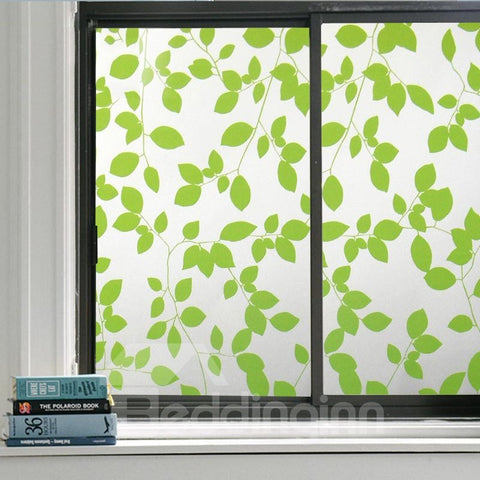 Green Leaves Window Film Static Sticker No-glue