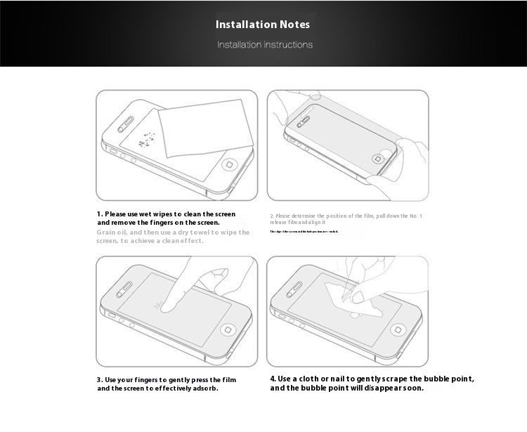 HD Anti-fingerprint Mobile Phone Film Reinforced Glass Film For Mobile Phone