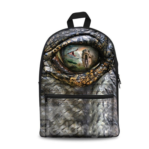 Show Personality Style 3D Dinosaur Eyes Pattern School for Man&Woman Backpack