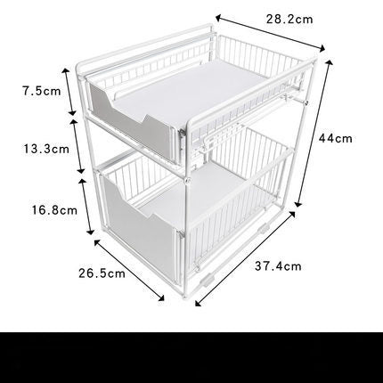 Double-layer Pull-out Storage Rack For Bathroom Storage Rack