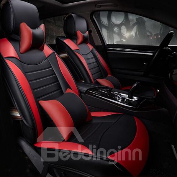 Versión deportiva Diseño aerodinámico de color de contraste Funda universal para asiento de automóvil Compatible con airbag Ajuste universal para la mayoría de los automóviles, camiones y SUV