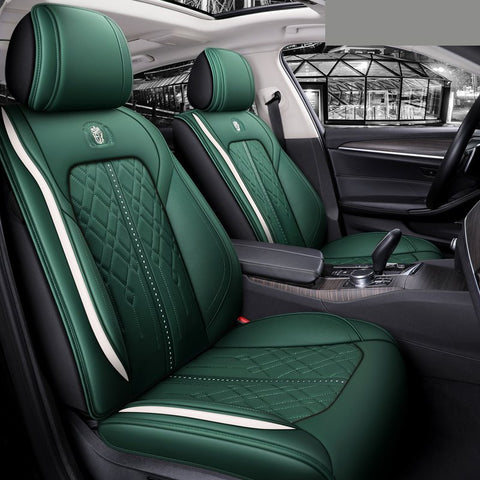 High Quality Leather Material Wear Resistant and Durable Simple Style 5 Seater Full Coverage Universal Fit Seat Covers  （Ford Mustang and Chevrolet Camaro are Not Suitable）