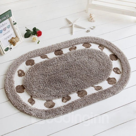 Modern Home Decor Concise Shell Printing Soft Bath Rug