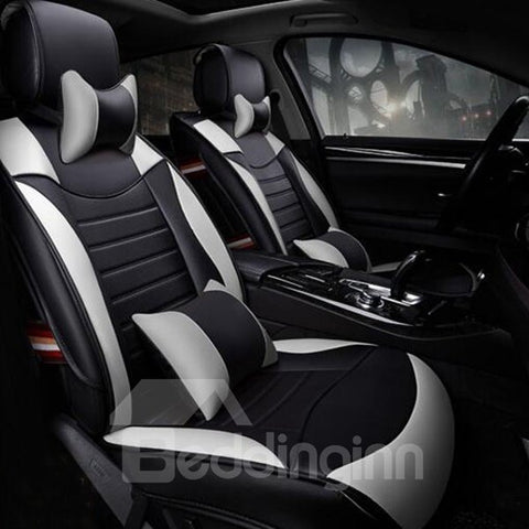 Versión deportiva Diseño aerodinámico de color de contraste Funda universal para asiento de automóvil Compatible con airbag Ajuste universal para la mayoría de los automóviles, camiones y SUV