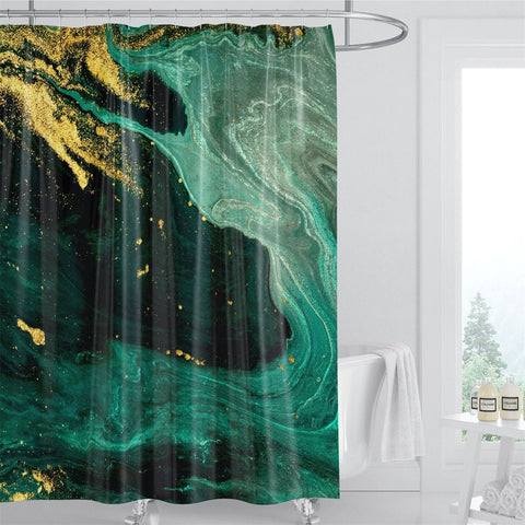 Marbling 3D Shower Curtain Bathroom Partition Curtain Durable Waterproof Mildew Proof Polyester