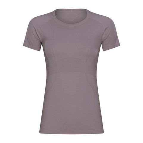 Camisas de entrenamiento para mujer Dry-Fit Camisetas de manga corta Cuello redondo Stretch Yoga Tops Camisas atléticas 