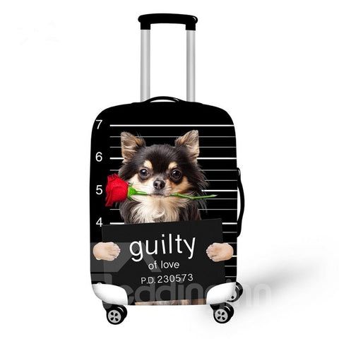 Kinds of Dogs with Rose Pattern 3D Painted Luggage Cover