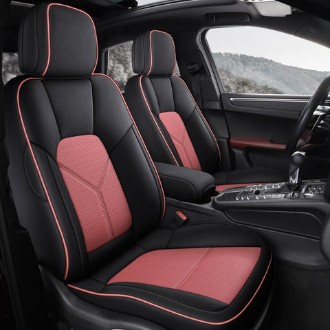 5 Seats Full Coverage Custom Fit Seat Covers Wear Resistant Leather Fabric Strong Elasticity And Non Deformation Airbag Compatible If You Can’t Find Your Own Car Model Please Note Your Car Model When Placing An Order