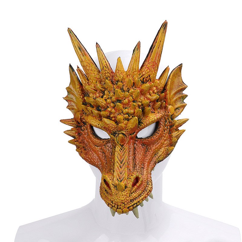 Realistische PU 3D Drachen Horror Gesichtsmaske Tiere Cosplay Masken Halloween Party Zubehör