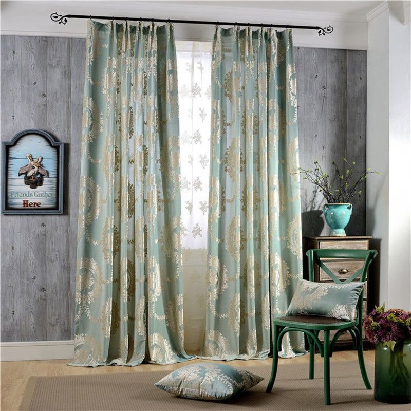 Vintage European Style Jacquard Custom Blackout Curtains for Living Room No Pilling No Fading No off-lining